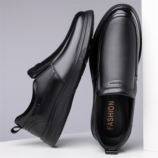 Men's leather non-slip padded slip-on loafers