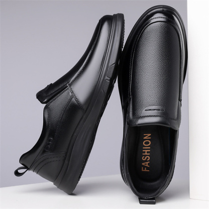 Men's leather non-slip padded slip-on loafers