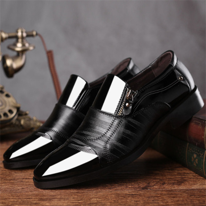 Men's business formal leather shoes pointed toe men's shoes slip on casual loafers