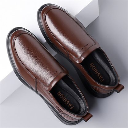 Men's leather non-slip padded slip-on loafers