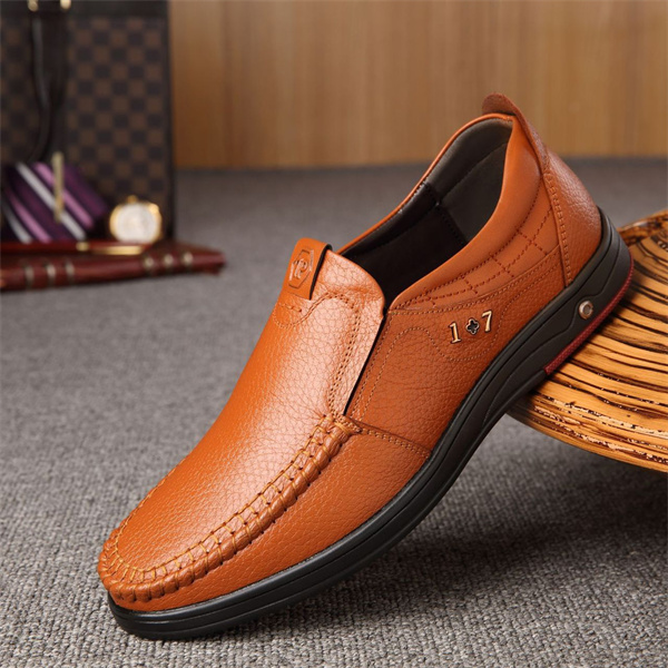 Men's business casual non-slip moccasins leather shoes