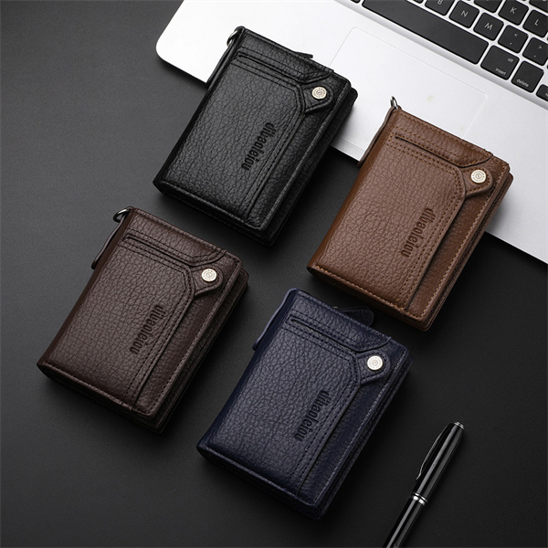 Retro zipper anti-theft wallet