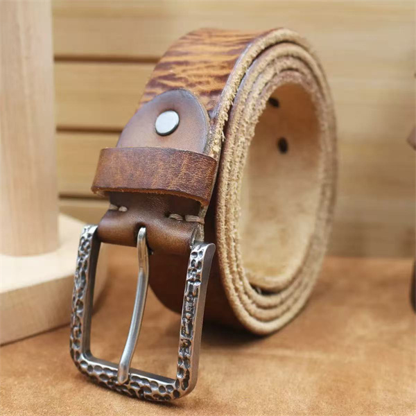 Handcrafted Full Grain Leather Belt | 1.5" Wide Thickened, Men's Belt