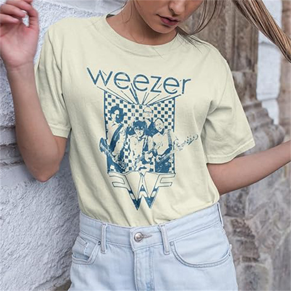 Weezer Vintage Distressed Print T-Shirt