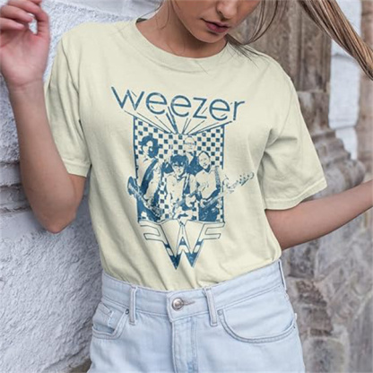 Weezer Vintage Distressed Print T-Shirt