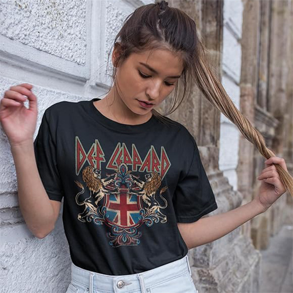Def Leppard Retro Distressed Rock T-Shirt