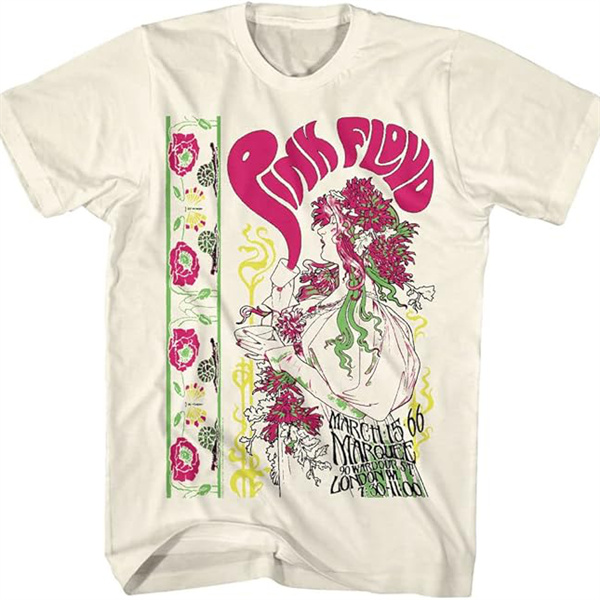 American Retro Psychedelic Rock Pink Floyd Print T-shirt