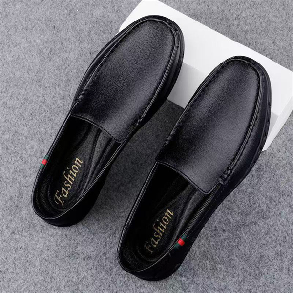【Top Grain Leather, Soft Sole & Soft Upper】Slip-on Business Casual Leather Shoes
