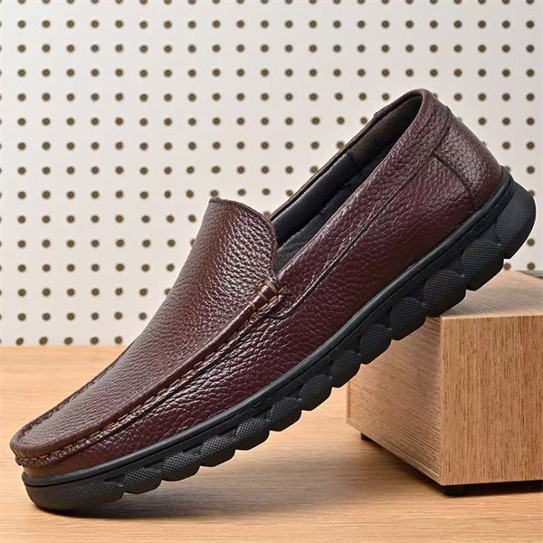 Genuine leather soft-soled dad shoes for middle-aged and elderly men | Slip-on non-slip breathable casual leather shoes