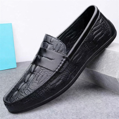 Luxury Crocodile Pattern Slip-on Business Casual Shoes