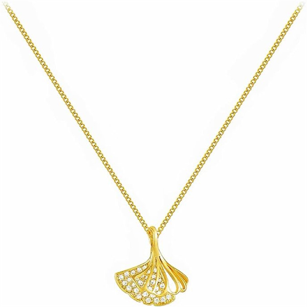 Ginkgo Leaf "Apricot" Necklace for Women, 2026 New Style, High-End Luxury, Niche Accessory, Unique Clavicle Chain