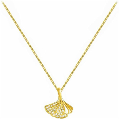Ginkgo Leaf "Apricot" Necklace for Women, 2026 New Style, High-End Luxury, Niche Accessory, Unique Clavicle Chain