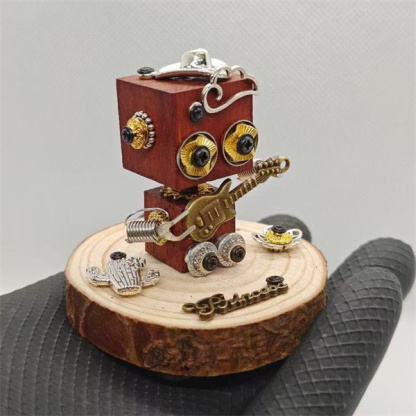 🤖 Steampunk-style handmade robot figurine