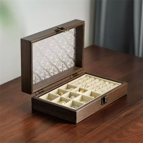 Wooden jewelry storage box, creative gift wrapping wooden box