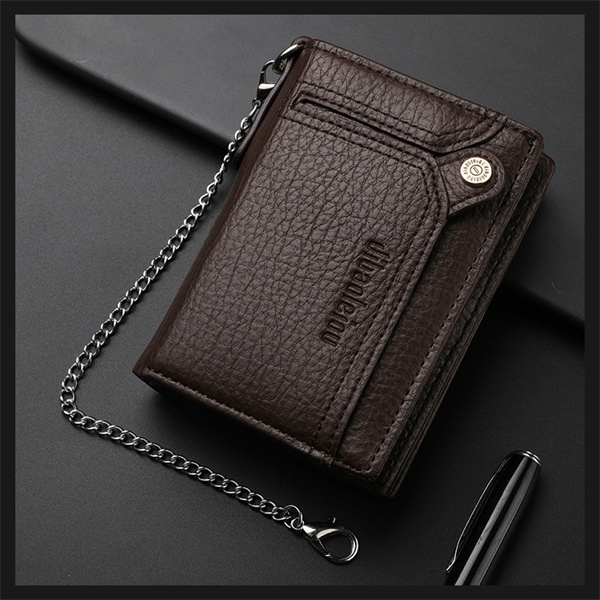 Retro zipper anti-theft wallet