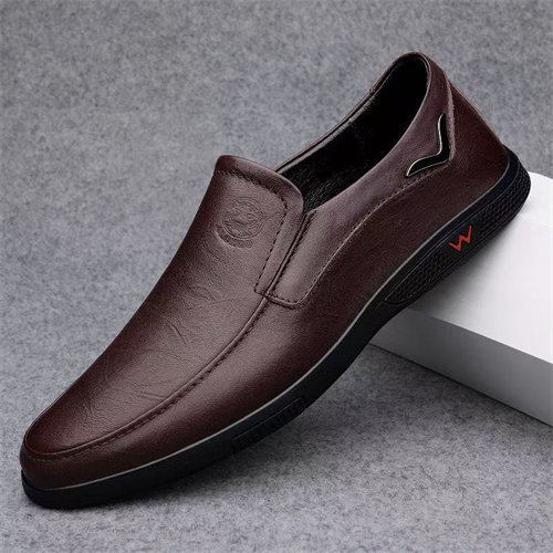 Cowhide men's business casual leather shoes, breathable and comfortable, popular classic dad shoes