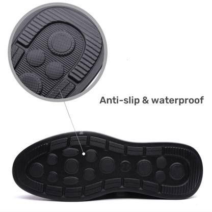 Men's leather non-slip padded slip-on loafers