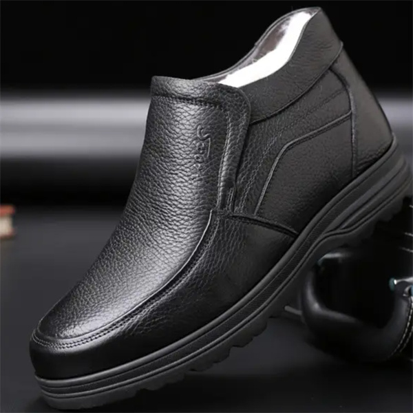 Men's Genuine Leather Waterproof Wool LinedSoft-Sole Loafers|Warm & Comfortable