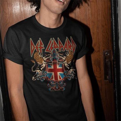 Def Leppard Retro Distressed Rock T-Shirt