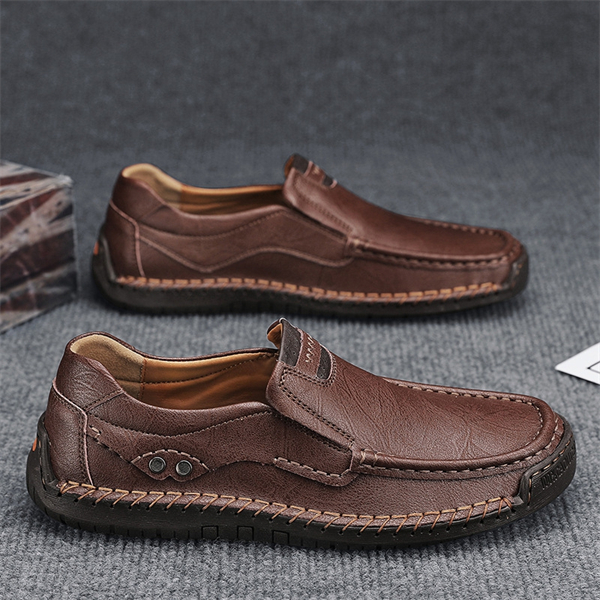 Hand-stitched men's outdoor casual shoes slip-on loafers