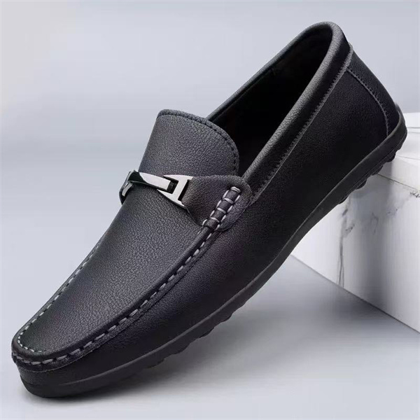 Luxury Horsebit Leather Loafers | Slip-on Business Casual Shoes