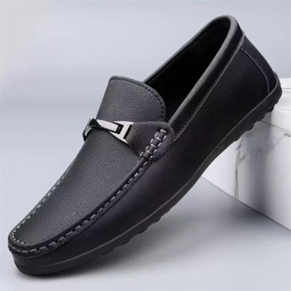 Luxury Horsebit Leather Loafers | Slip-on Business Casual Shoes