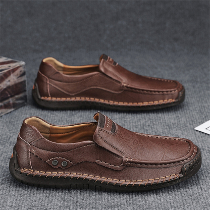 Hand-stitched men's outdoor casual shoes slip-on loafers