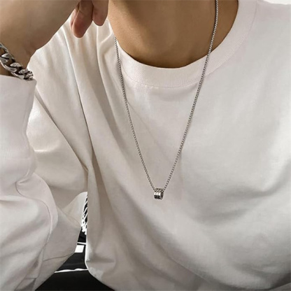 Women's Slim Waist Necklace, Trendy Brand, Versatile Titanium Steel Pendant, Women's Sweater Chain, High-End Women's Chain, Cool Accessory