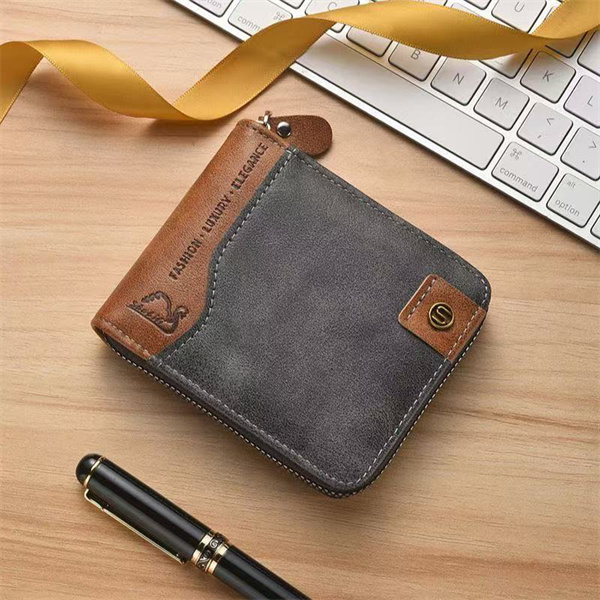 New men's fashionable multi-functional zipper wallet