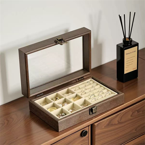 Wooden jewelry storage box, creative gift wrapping wooden box