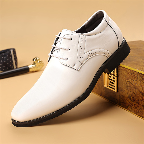 Four Seasons Men's British Pointed Toe Business Casual Leather Shoes