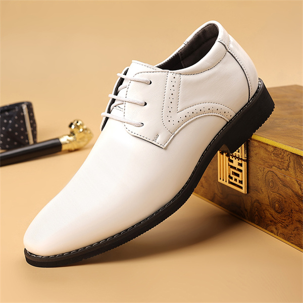 Four Seasons Men's British Pointed Toe Business Casual Leather Shoes