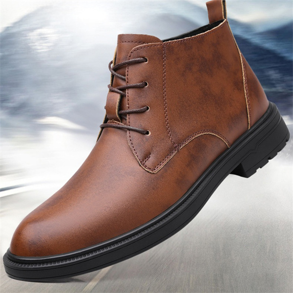 Men's retro wide-lasting cowboy-style trendy long Martin boots