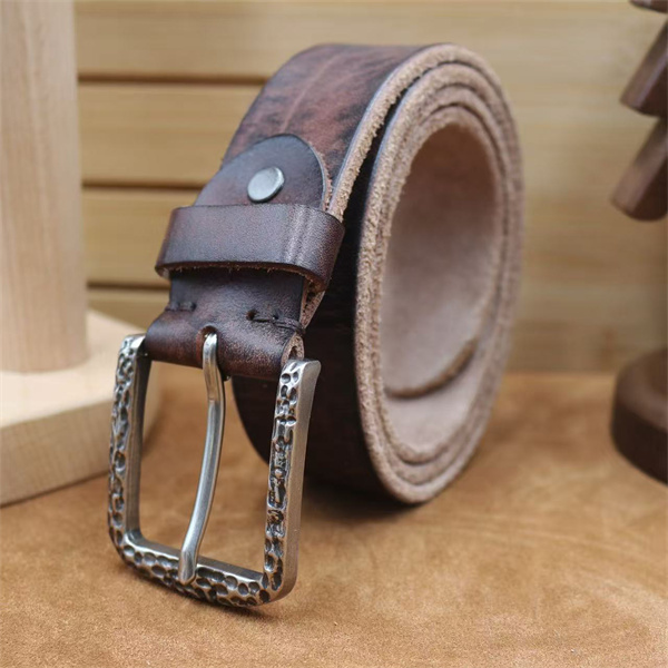 Handcrafted Full Grain Leather Belt | 1.5" Wide Thickened, Men's Belt