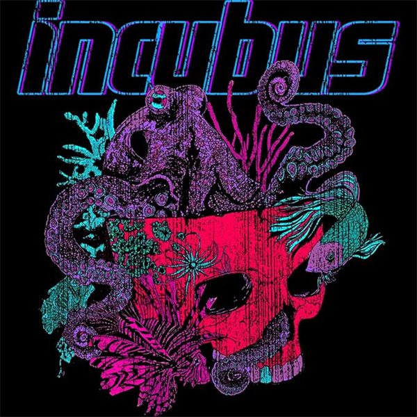 Subnautica Incubus Rock Skull Octopus Print T-Shirt