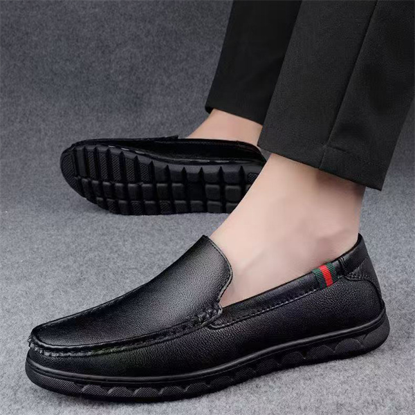 【Top Grain Leather, Soft Sole & Soft Upper】Slip-on Business Casual Leather Shoes