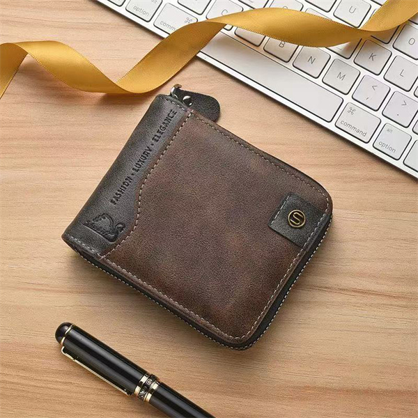 New men's fashionable multi-functional zipper wallet
