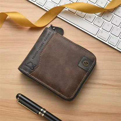 New men's fashionable multi-functional zipper wallet