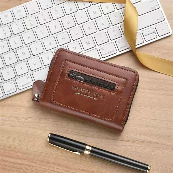 New men's wallet, bank card holder, anti-magnetic accordion design, multi-card slots, large capacity, multi-functional ID card wallet