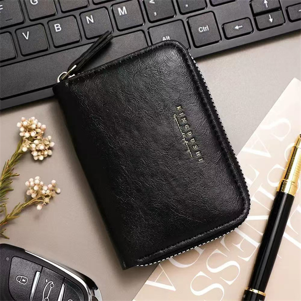 New men's accordion card holder with zippered pocket, multi-slot card holder, card sleeve, coin purse