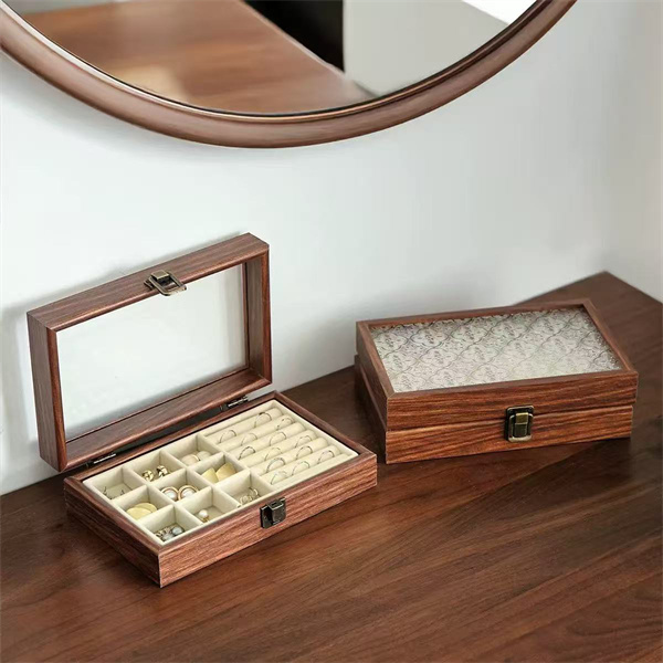 Wooden jewelry storage box, creative gift wrapping wooden box