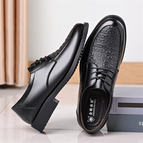 New men's business lace-up leather shoes