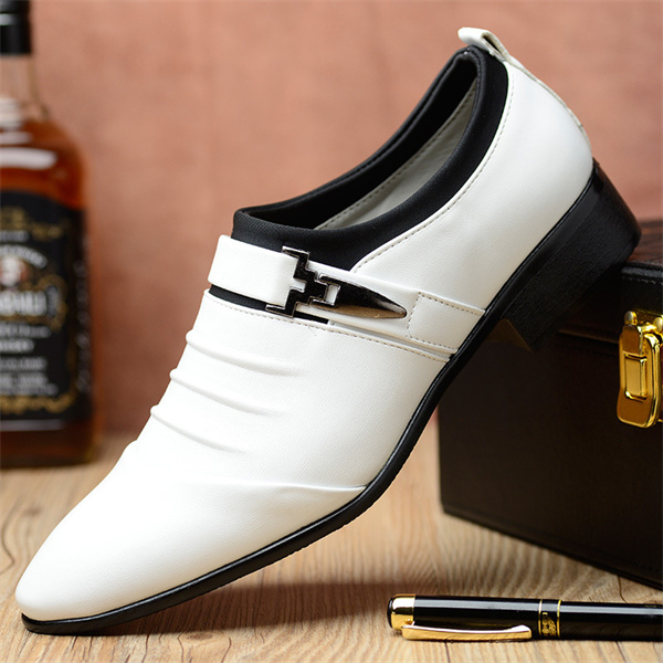 Men's business casual leather slip-on shoes
