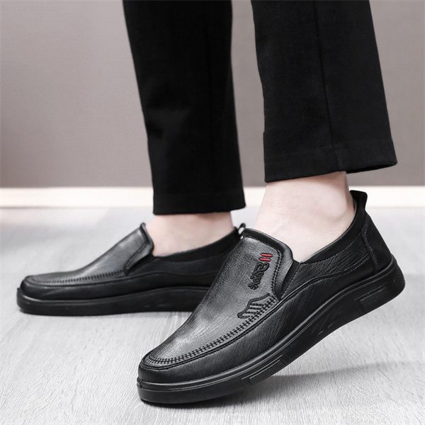 Men's Genuine Leather Soft Insole Casual Comfort Leather Slip-On Loafers