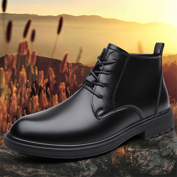 Men's retro wide-lasting cowboy-style trendy long Martin boots