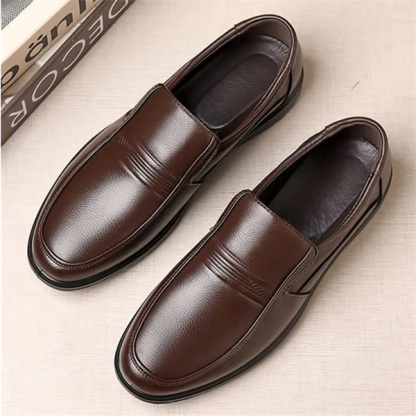 Men's genuine leather non-slip soft insole business loafers