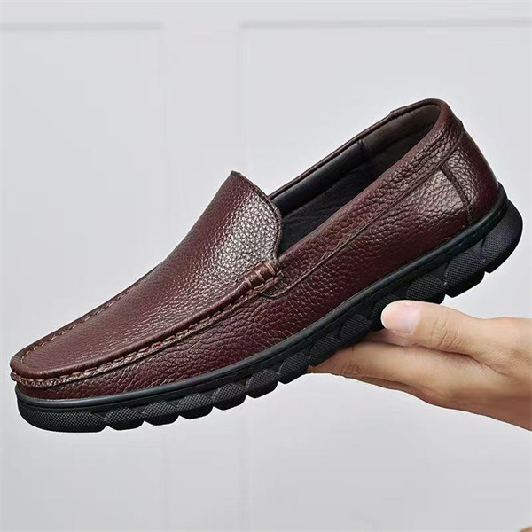 Genuine leather soft-soled dad shoes for middle-aged and elderly men | Slip-on non-slip breathable casual leather shoes