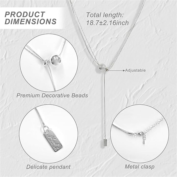 Irregular Y2k Long Y-shaped Necklace with Zircon Inlaid Sparkling Brick Tassel Pendant  