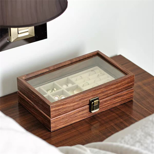 Wooden jewelry storage box, creative gift wrapping wooden box