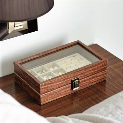 Wooden jewelry storage box, creative gift wrapping wooden box
